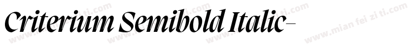 Criterium Semibold Italic字体转换